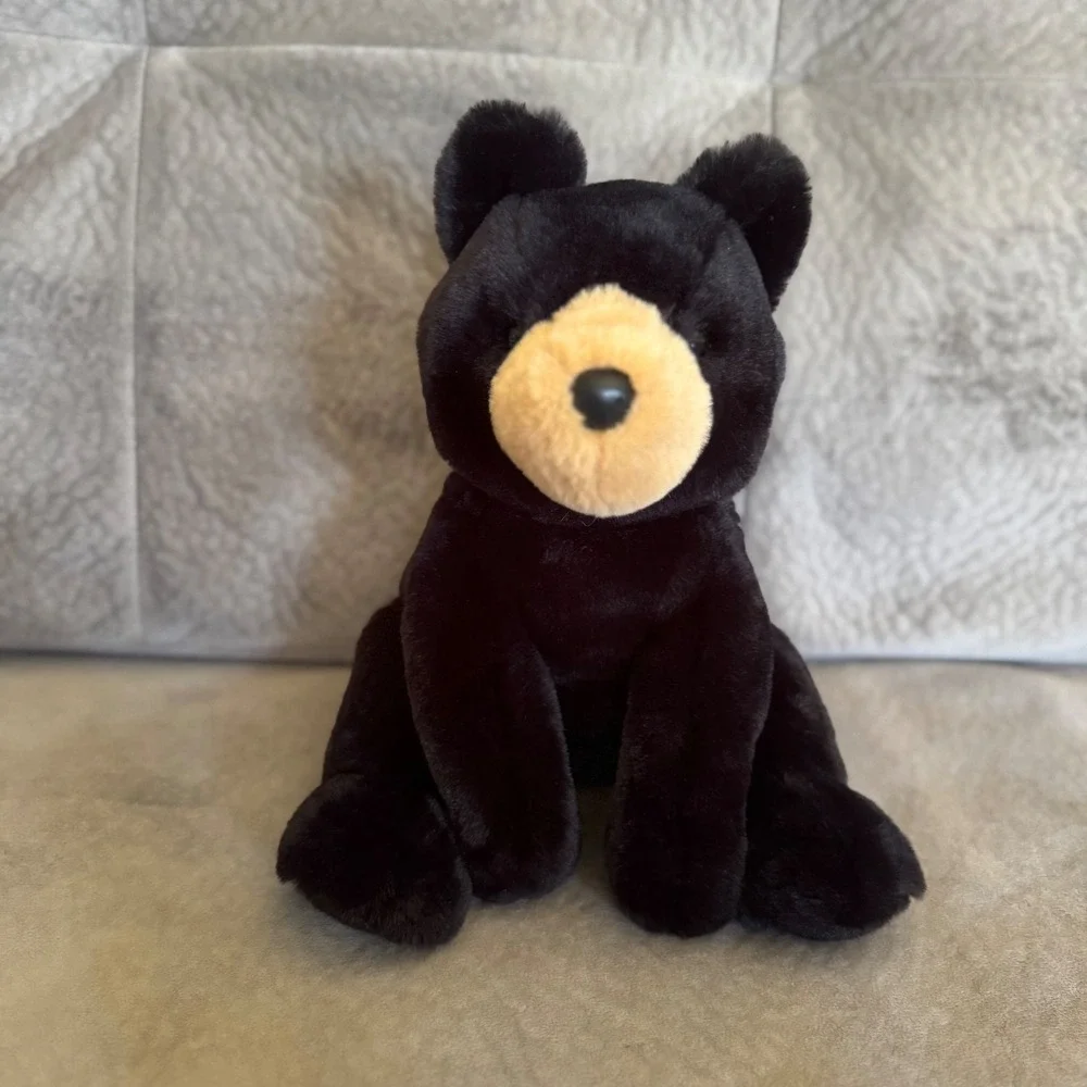 Douglas Black Bear Plush The Cuddle Toy Seated Stuffed Animal 9